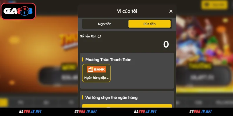 Bước 1: Vào trang chủ website GA888