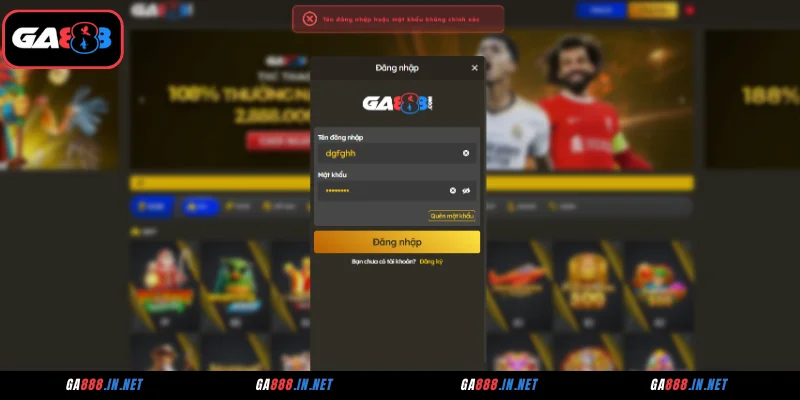 Các lỗi thường gặp khi đăng nhập GA888 và cách xử lý